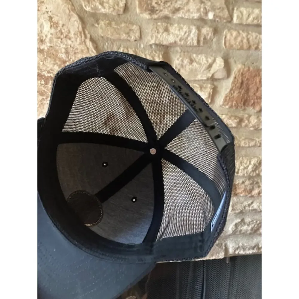 New! Black Buck Deer Trucker Hat - Richardson 112 Mesh Hat